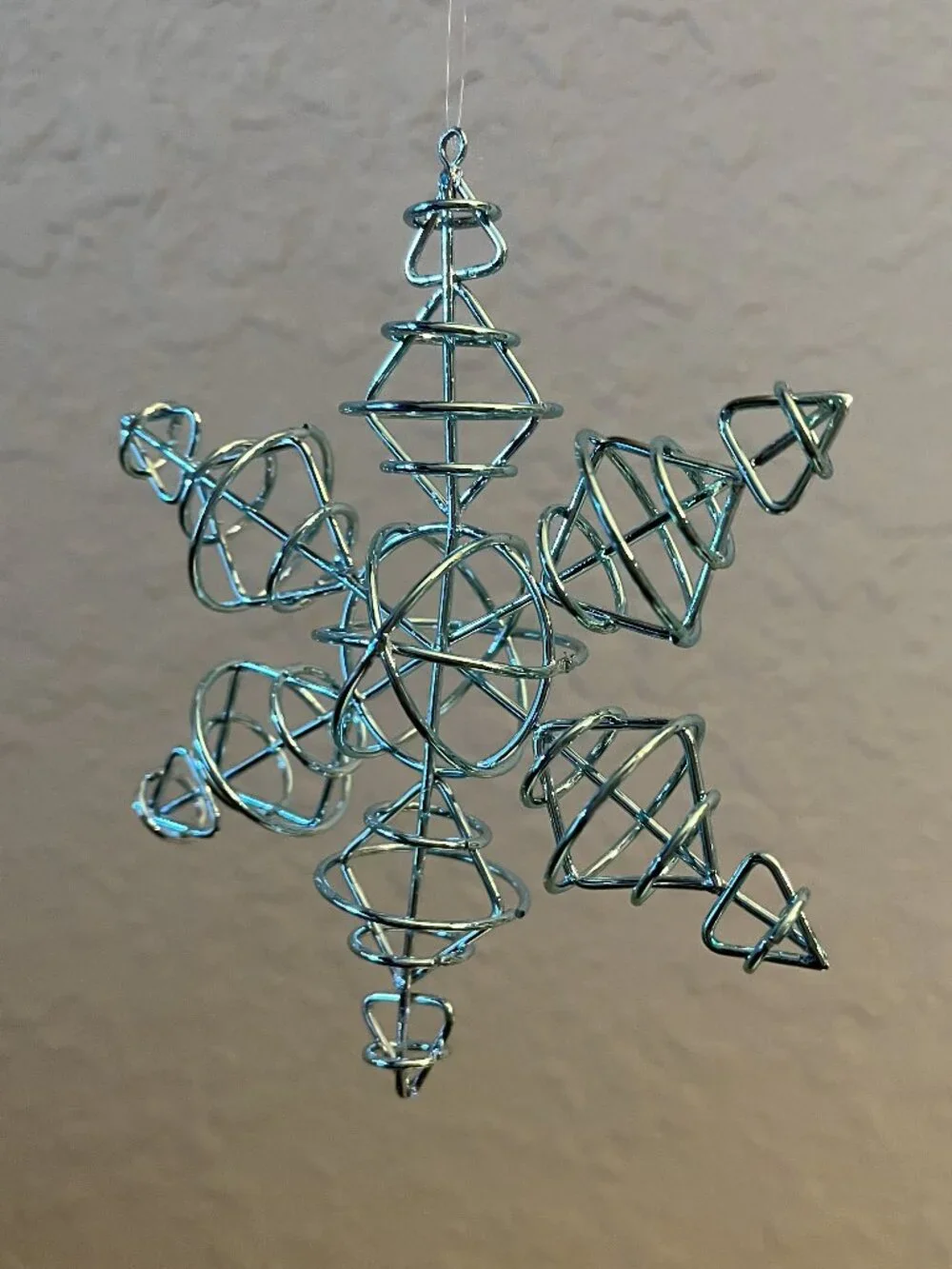 Crate & Barrel Blue Snowflake Christmas Tree Ornament